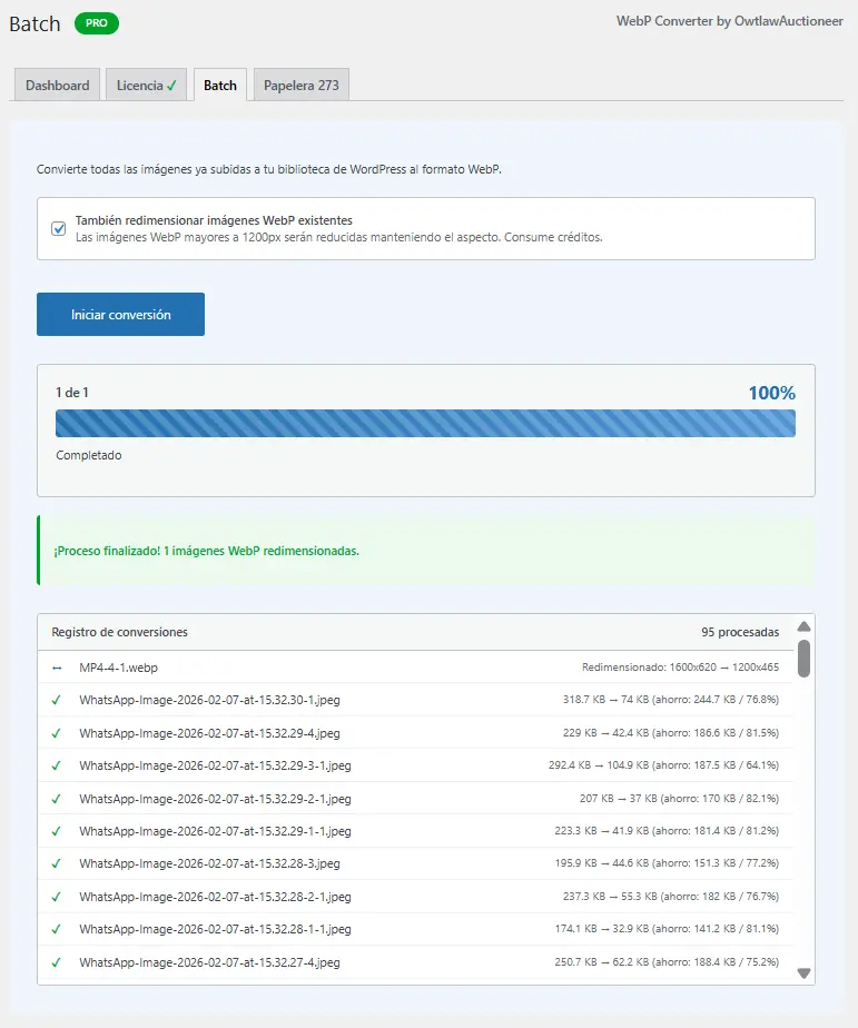 Batch Conversion Completed
